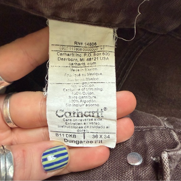 carhartt 2000s brown carpenter pants 35x31 - Picture 5 of 9